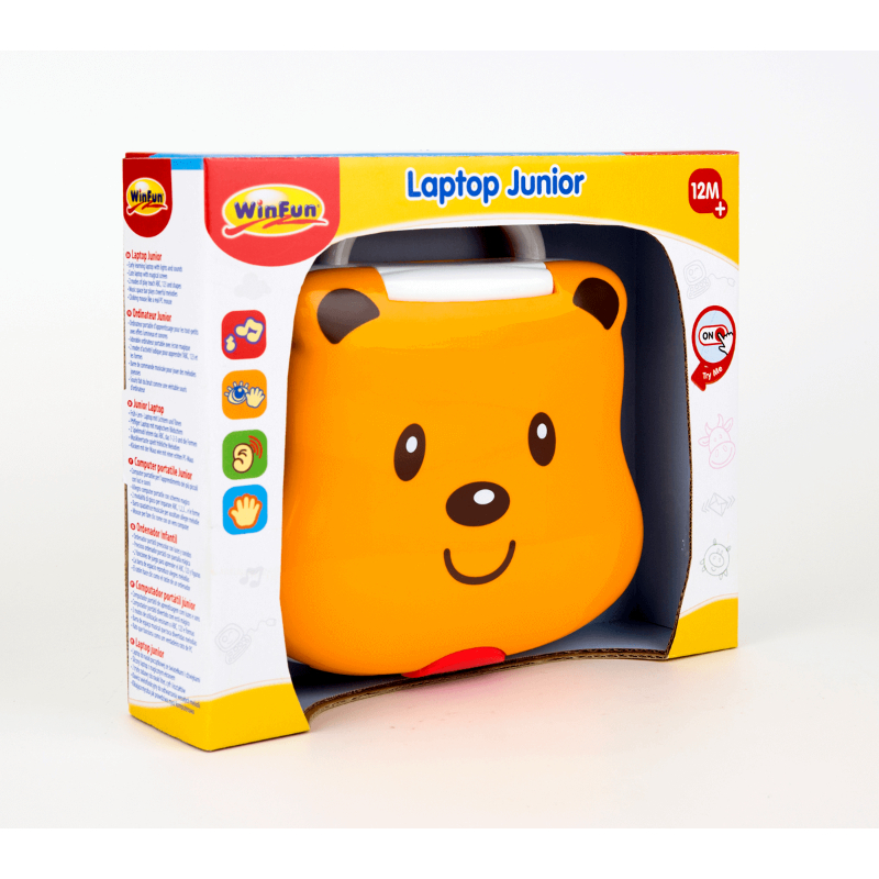 Early Learning Teddy Bear Musical Laptop for Kids - Virtual Dukaan Official